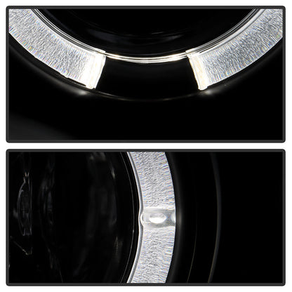 Spyder BMW E46 3-Series 02-05 4DR Projector Headlights 1PC LED Halo Blk PRO-YD-BMWE4602-4D-AM-BK 5042415