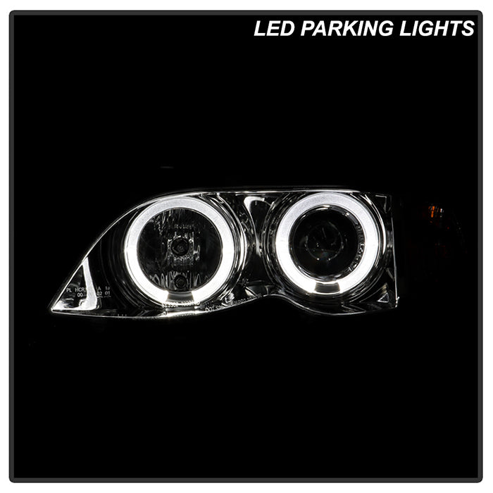 Spyder BMW E46 3-Series 02-05 4DR Projector Headlights 1PC LED Halo Chrm PRO-YD-BMWE4602-4D-AM-C 5042408