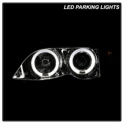 Spyder BMW E46 3-Series 02-05 4DR Projector Headlights 1PC LED Halo Chrm PRO-YD-BMWE4602-4D-AM-C 5042408