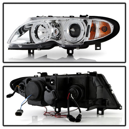Spyder BMW E46 3-Series 02-05 4DR Projector Headlights 1PC LED Halo Chrm PRO-YD-BMWE4602-4D-AM-C 5042408