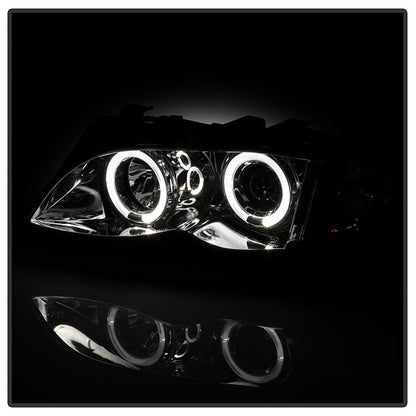 Spyder BMW E46 3-Series 02-05 4DR Projector Headlights 1PC LED Halo Chrm PRO-YD-BMWE4602-4D-AM-C 5042408