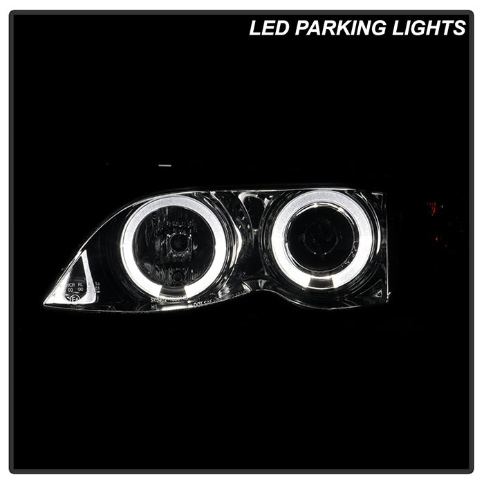 Spyder BMW E46 3-Series 02-05 4DR Projector Headlights 1PC LED Halo Smke PRO-YD-BMWE4602-4D-AM-SM 5042422