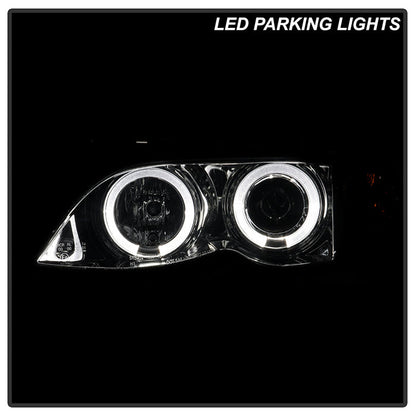 Spyder BMW E46 3-Series 02-05 4DR Projector Headlights 1PC LED Halo Smke PRO-YD-BMWE4602-4D-AM-SM 5042422