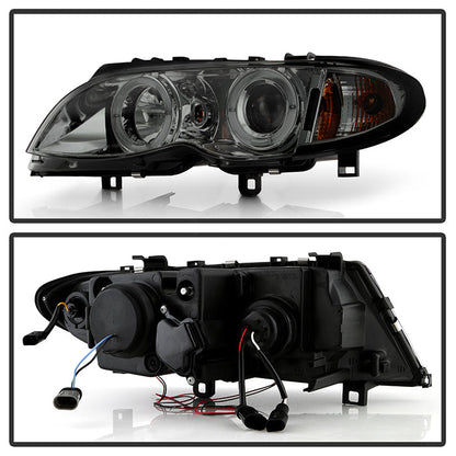 Spyder BMW E46 3-Series 02-05 4DR Projector Headlights 1PC LED Halo Smke PRO-YD-BMWE4602-4D-AM-SM 5042422