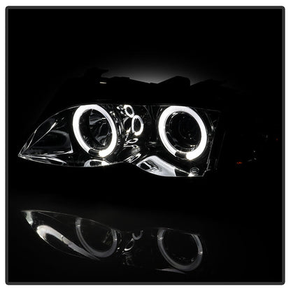 Spyder BMW E46 3-Series 02-05 4DR Projector Headlights 1PC LED Halo Smke PRO-YD-BMWE4602-4D-AM-SM 5042422