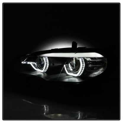 Spyder 07-10 BMW X5 E70 (HID Models Only) Projector Headlights - Black PRO-YD-BMWE7007-AFSHID-BK 5085481