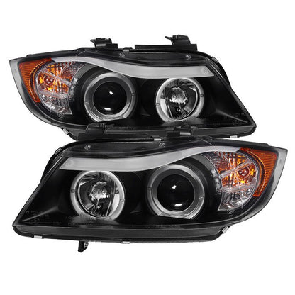 Spyder BMW E90 3-Series 06-08 Projector LED Halo Amber Reflctr Rplc Bulb Blk PRO-YD-BMWE9005-AM-BK 5009005