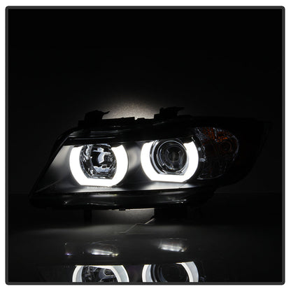 Spyder BMW E90 3-Series 06-08 4DR Headlights - AFS HID Only - Black PRO-YD-BMWE9005V2-AFSHID-BK 5083838