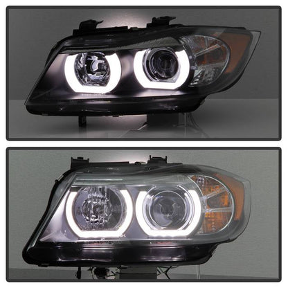 Spyder BMW E90 3-Series 06-08 4DR V2 Headlights - HID Only - Black PRO-YD-BMWE9005V2-HID-DRL-BK 5083852