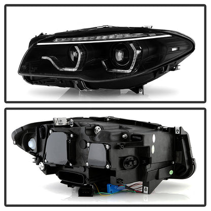 Spyder BMW 5 Series F10 11-13 Xenon/HID AFS Projector Headlights - Black PRO-YD-BMWF10HIDAFS-SEQ-BK 5088208