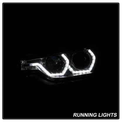 Spyder 12-14 BMW F30 3 Series 4DR Projector Headlights - LED DRL - Chrome (PRO-YD-BMWF3012-DRL-C) 5084354