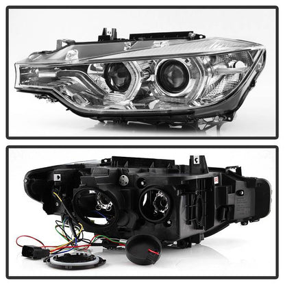 Spyder 12-14 BMW F30 3 Series 4DR Projector Headlights - LED DRL - Chrome (PRO-YD-BMWF3012-DRL-C) 5084354