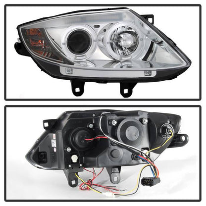 Spyder BMW Z4 03-08 Projector Headlights Halogen Model Only - LED Halo Chrome PRO-YD-BMWZ403-HL-C 5029089