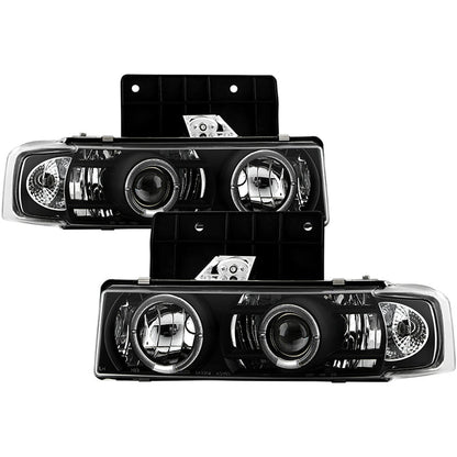 Spyder Chevy Astro 95-05/GMC Safari 95-05 Projector Headlights LED Halo Black PRO-YD-CA95-HL-BK 5009210