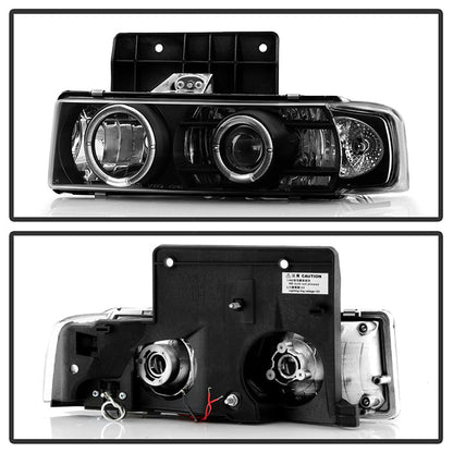 Spyder Chevy Astro 95-05/GMC Safari 95-05 Projector Headlights LED Halo Black PRO-YD-CA95-HL-BK 5009210