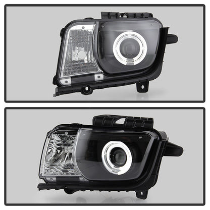Spyder Chevy Camaro 10-13 Projector Headlights Dual Halo LED Halo Blk High/ PRO-YD-CCAM2010-HL-BK 5034236