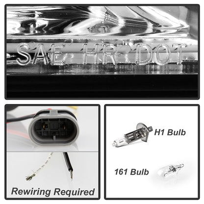 Spyder Chevy C/K Series 1500 88-99 Projector Headlights Chrm High 9005 (Not Include) PRO-YD-CCK88-C 5009296