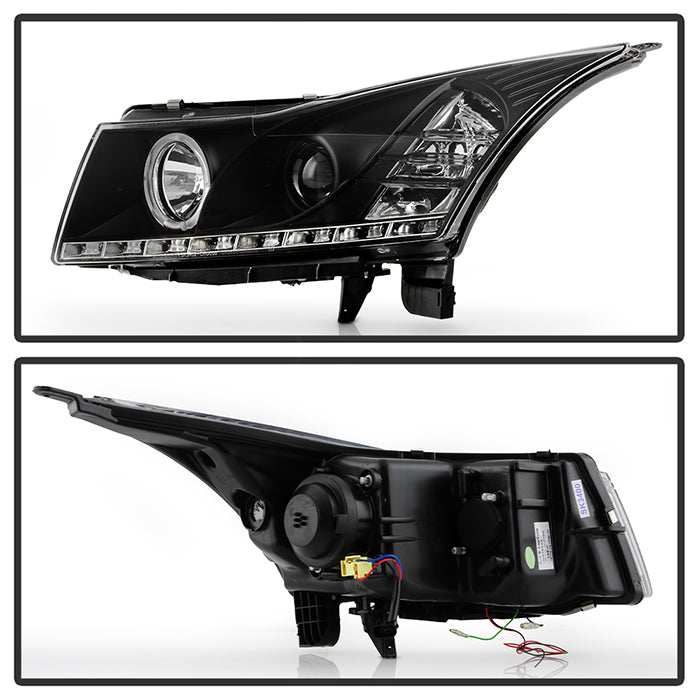 Spyder Chevy Cruze 11-14 Projector Headlights LED Halo -DRL Blk High H1 Low H7 PRO-YD-CCRZ11-DRL-BK 5037916