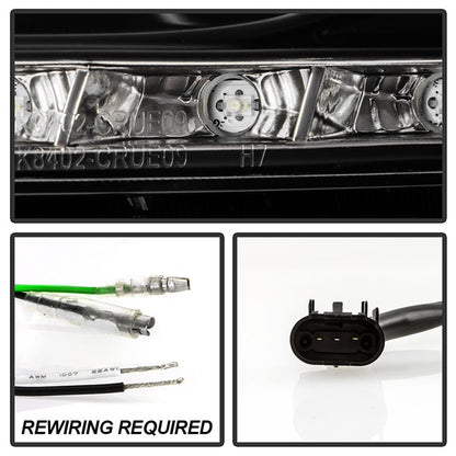 Spyder Chevy Cruze 11-14 Projector Headlights LED Halo -DRL Blk High H1 Low H7 PRO-YD-CCRZ11-DRL-BK 5037916