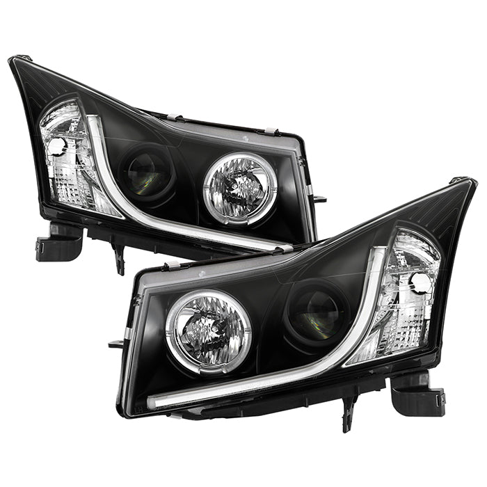 Spyder Chevy Cruze 11-14 Projector Headlights Light Tube DRL Blk PRO-YD-CCRZ11-LTDRL-BK 5074164