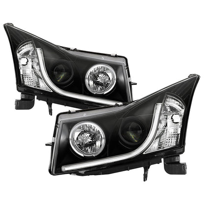 Spyder Chevy Cruze 11-14 Projector Headlights Light Tube DRL Blk PRO-YD-CCRZ11-LTDRL-BK 5074164