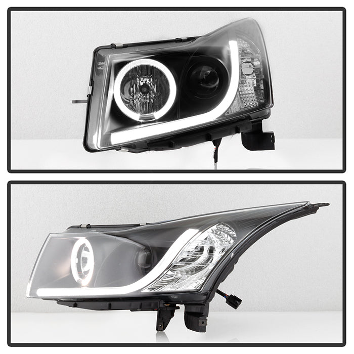 Spyder Chevy Cruze 11-14 Projector Headlights Light Tube DRL Blk PRO-YD-CCRZ11-LTDRL-BK 5074164