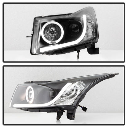 Spyder Chevy Cruze 11-14 Projector Headlights Light Tube DRL Blk PRO-YD-CCRZ11-LTDRL-BK 5074164