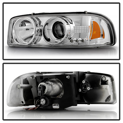 Spyder GMC Sierra 1500/2500/3500 99-06 Projector Headlights LED Halo LED Chrome PRO-YD-CDE00-HL-C 5009364