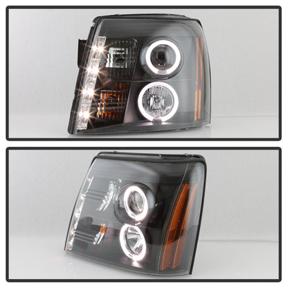Spyder Cadillac Escalade 02-06 Projector Halogen Model- LED Halo DRL Blk PRO-YD-CE02-DRL-BK 5037947