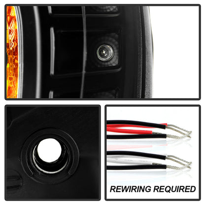 Spyder Chevy Malibu 04-07 Projector Headlights LED Halo LED Black High H1 Low H1 PRO-YD-CM04-HL-BK 5042675