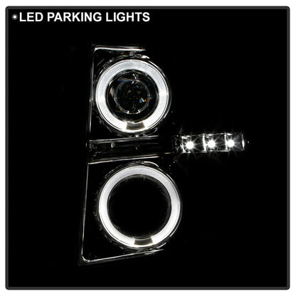 Spyder Chevy Silverado 1500 07-13 Projector Headlights LED Halo LED Chrm PRO-YD-CS07-HL-C 5009500