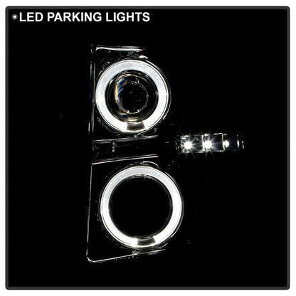 Spyder Chevy Silverado 1500 07-13 Projector Headlights LED Halo LED Smke PRO-YD-CS07-HL-SM 5009517