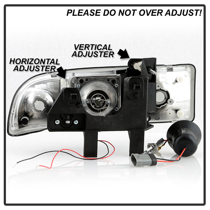 Spyder Chevy S10 98-04 Projector Headlights LED Halo Blk - Low H1 PRO-YD-CS1098-BK 5009524