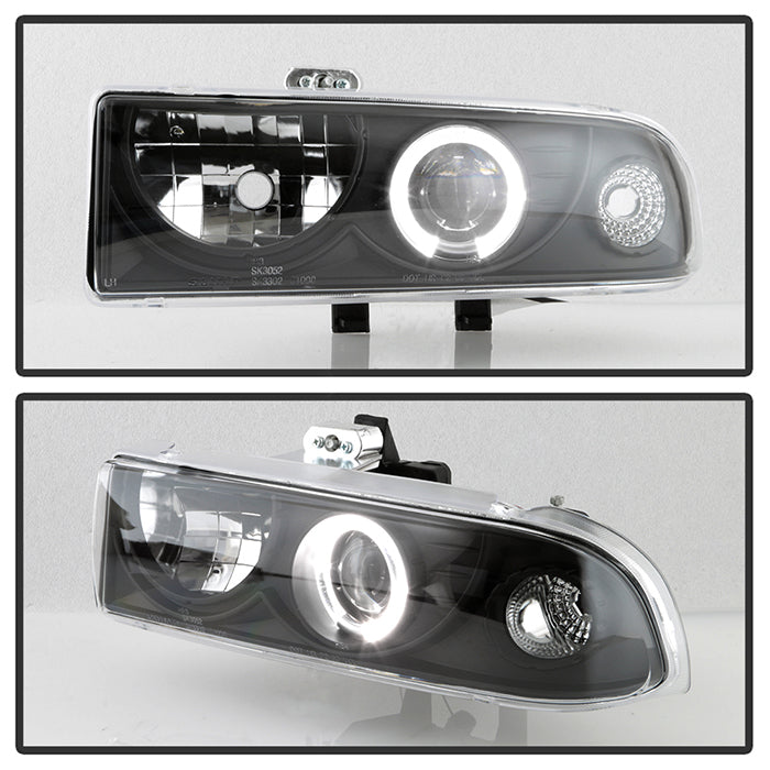 Spyder Chevy S10 98-04 Projector Headlights LED Halo Blk - Low H1 PRO-YD-CS1098-BK 5009524