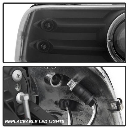Spyder Chevy Silverado 1500/2500 99-02 Projector Headlights LED Halo LED Black PRO-YD-CS99-HL-BK 5009593