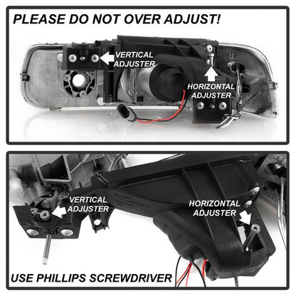 Spyder Chevy Silverado 1500/2500 99-02 Projector Headlights LED Halo LED Black PRO-YD-CS99-HL-BK 5009593