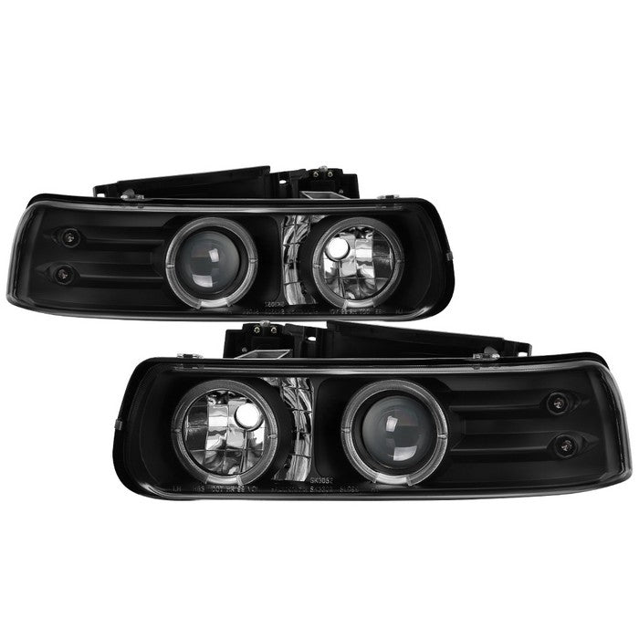 Spyder Chevy Silverado 1500/2500 99-02 Projector Headlights LED Halo LED Black PRO-YD-CS99-HL-BK 5009593
