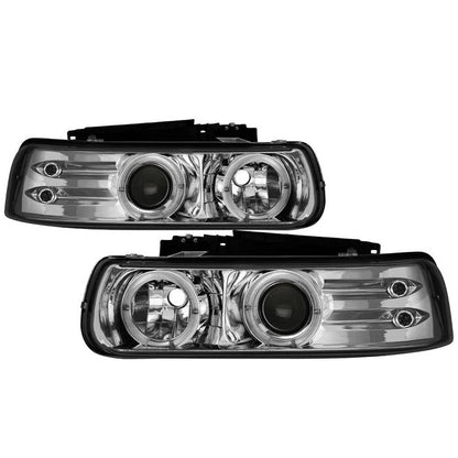 Spyder Chevy Silverado 1500/2500 99-02Projector Headlights LED Halo LED Chrome PRO-YD-CS99-HL-C 5009609
