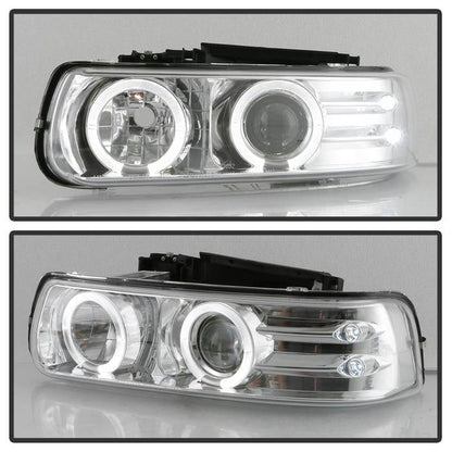 Spyder Chevy Silverado 1500/2500 99-02Projector Headlights LED Halo LED Chrome PRO-YD-CS99-HL-C 5009609