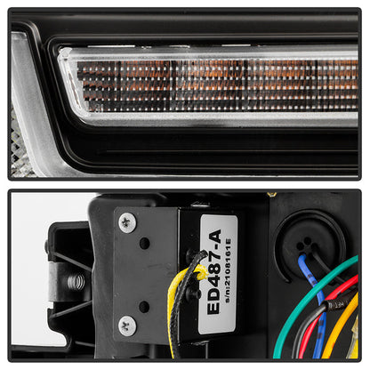 SPYDER 20-23 Chevy Silverado 2500/3500 Proj Headlights - LED DRL - Black PRO-YD-CSHD20SI-SEQ-BK 5088796