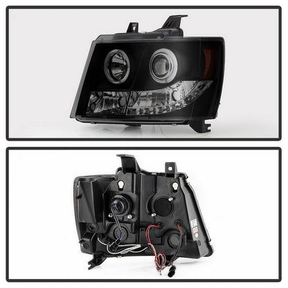 Spyder Chevy Suburban 1500 07-14 Projector Headlights LED Halo LED Blk Smke PRO-YD-CSUB07-HL-BSM 5078346