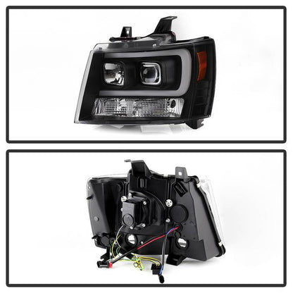 Spyder 07-14 Chevy Suburban/Tahoe V2 Projector Headlights LED Turn Sig Black PRO-YD-CSUB07V3-SB-BK 5086242