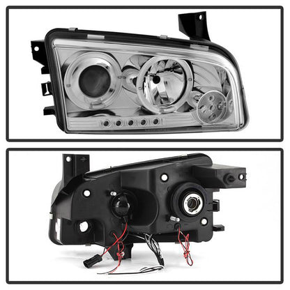 Spyder Dodge Charger 06-10 Projector Headlights Halogen Model- LED Halo LED Chrm PRO-YD-DCH05-LED-C 5009746