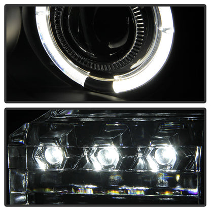 Spyder Dodge Dakota 05-07 Projector Headlights LED Halo Black High H1 Low H1 PRO-YD-DDAK05-BK 5009760