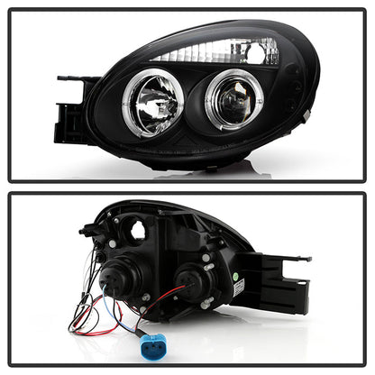 Spyder Dodge Neon 03-05 Projector Headlights LED Halo LED Black High H1 Low H1 PRO-YD-DN03-HL-BK 5009920