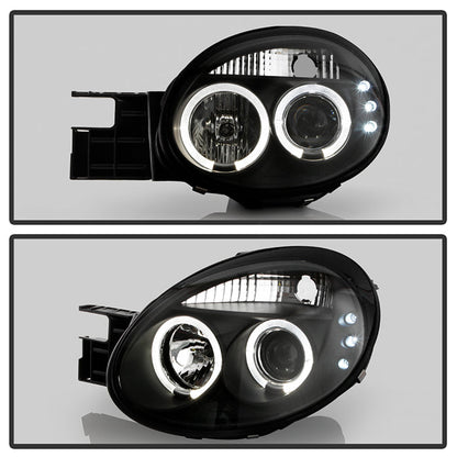 Spyder Dodge Neon 03-05 Projector Headlights LED Halo LED Black High H1 Low H1 PRO-YD-DN03-HL-BK 5009920