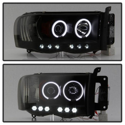 Spyder Dodge Ram 1500 02-05 03-05 Projector Headlights CCFL Halo LED Blk Smke PRO-YD-DR02-CCFL-BSM 5078797