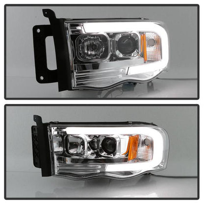 Spyder Dodge Ram 1500 02-05 V2 Projector Headlights - Light Bar DRL - Chrome PRO-YD-DR02V2-LB-C 5084613