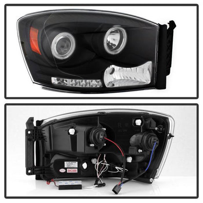 Spyder Dodge Ram 1500 06-08 06-09 Projector Headlights CCFL Halo LED Blk PRO-YD-DR06-CCFL-BK 5030061