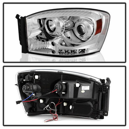 Spyder Dodge Ram 1500 06-08/Ram 2500 06-09 Projector Headlights LED Halo LED Chrm PRO-YD-DR06-HL-C 5010018